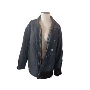 Carhartt distressed 3Xl Detroit style Double closure fully lined cold weather bl